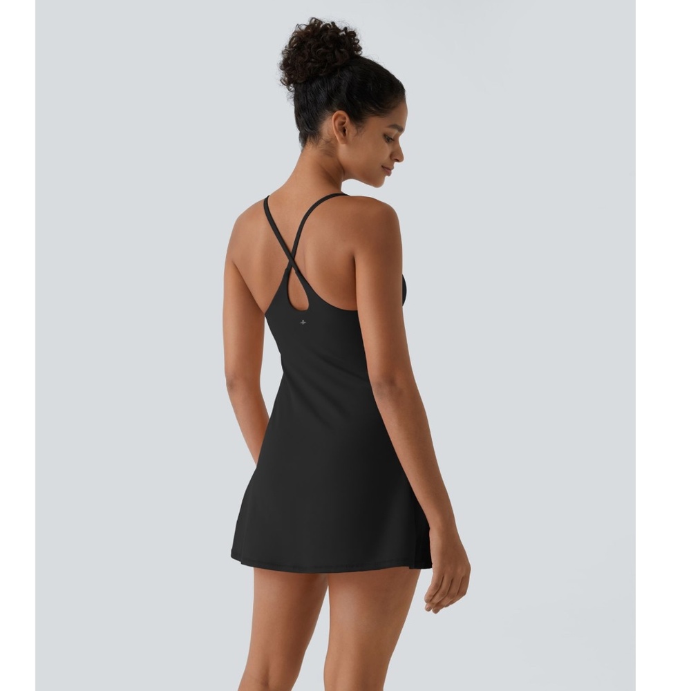 Halara Softlyzero Plush Backless Active Dress-Easy Peezy Edition Black - Picture 4 of 10